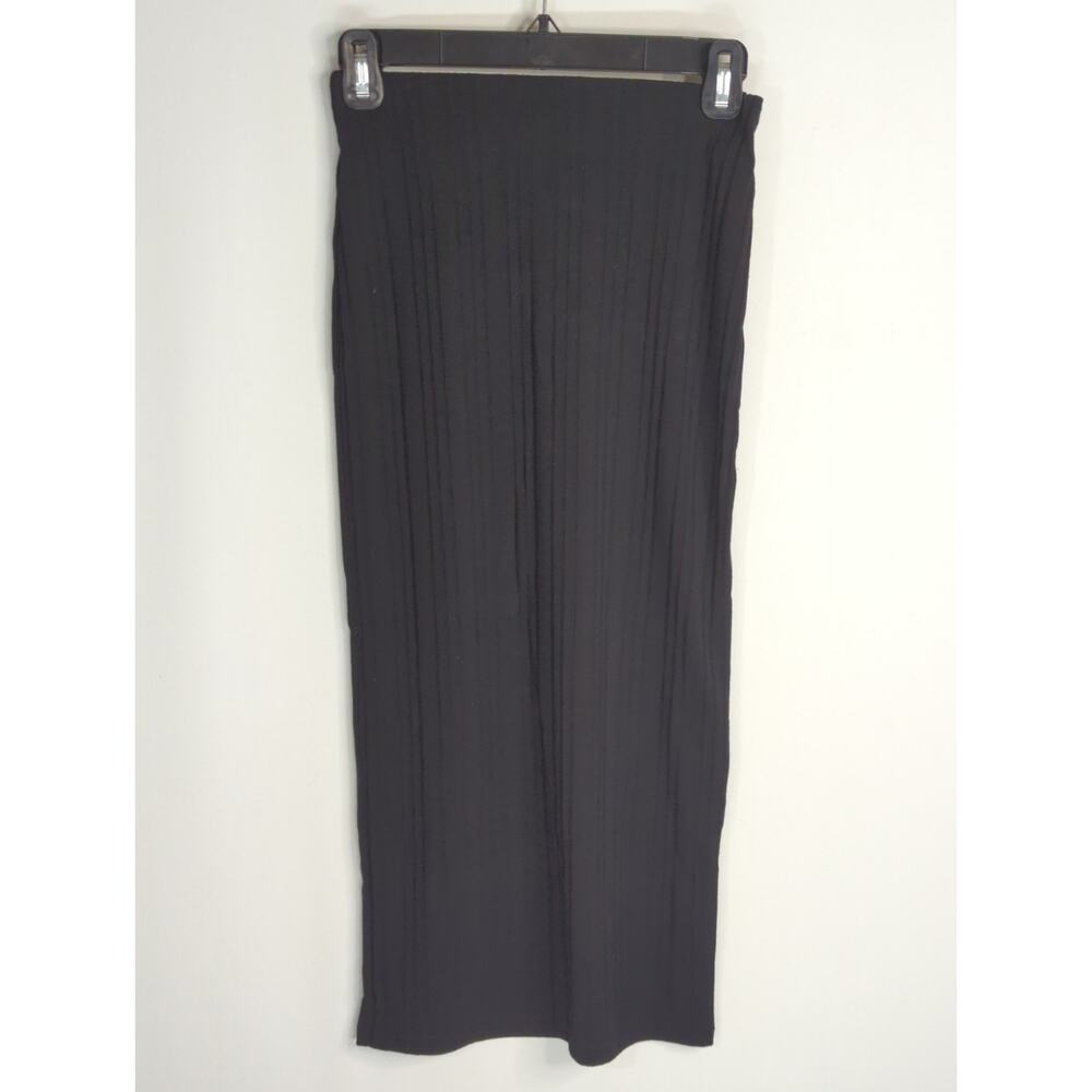 Wilfred Free Black Ribbed Knit‎ Maxi Skirt Women's Small Business Casual Preppy